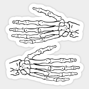 Skeleton Hands Halloween Sticker